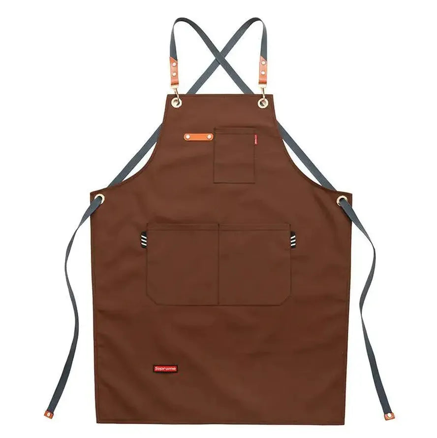 JMT-635082 Canvas Work Apron for Restaurant, Bakery, and Florist – Custom Logo Options Available