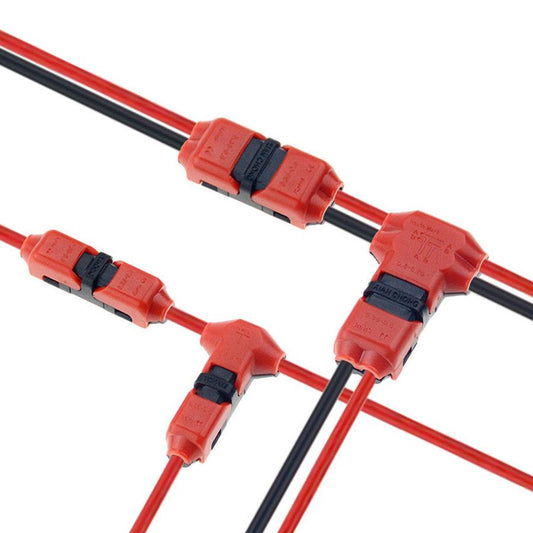 JMT-635210 T-Type and H-Type Linkers for LED Applications - High Frequency Wire to Wire Connector, 2 Cores, Cold Pressed Copper