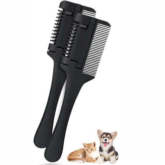 JMT-635274 2-in-1 Pet Grooming Razor Comb for Dogs and Cats with Replacement Blades