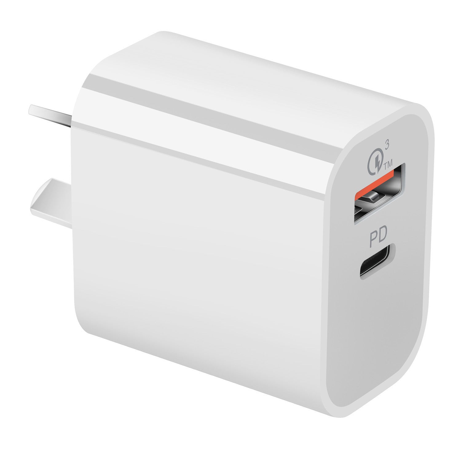 JMT-635530 18W Dual Port Australian Standard Charger with 2000mA Output, Compact Design