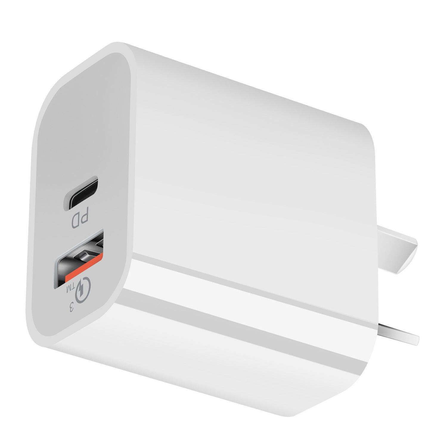 JMT-635530 18W Dual Port Australian Standard Charger with 2000mA Output, Compact Design