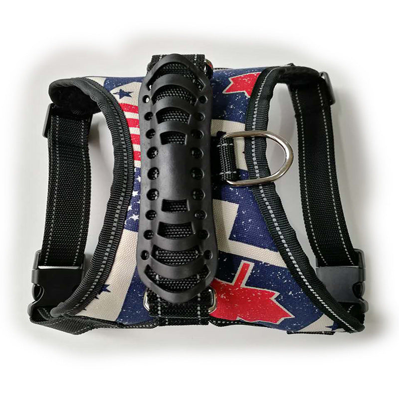 JMT-635530 Comfortable No-Strangle Dog Chest Strap Made of Oxford Cloth, EVA, and Mesh for All Dog Sizes