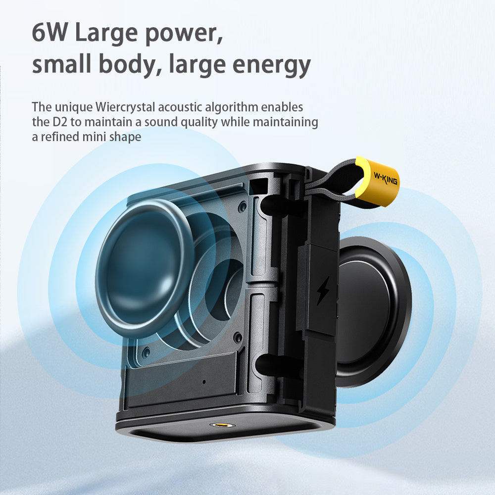 JMT-635530 Compact Waterproof Bluetooth Speaker with Long Battery Life - Black Portable Wireless Audio Solution