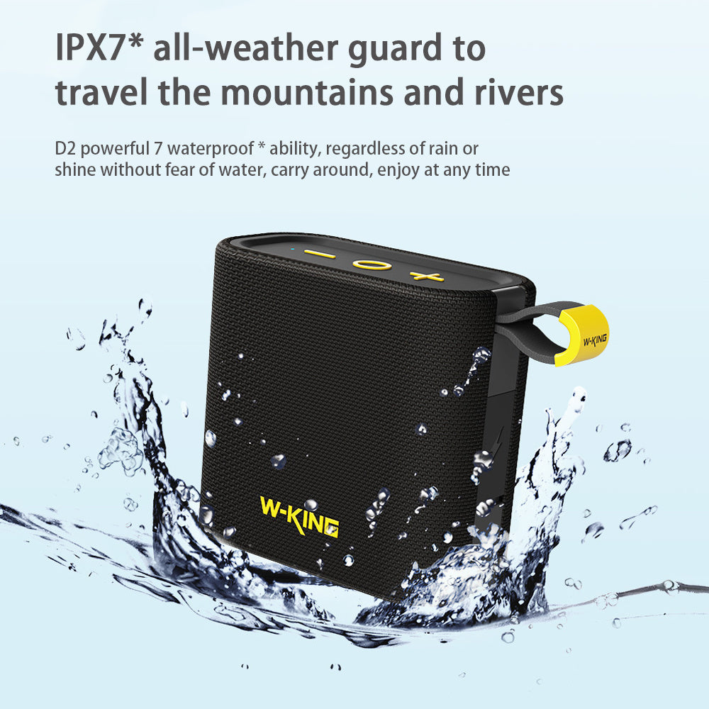 JMT-635530 Compact Waterproof Bluetooth Speaker with Long Battery Life - Black Portable Wireless Audio Solution