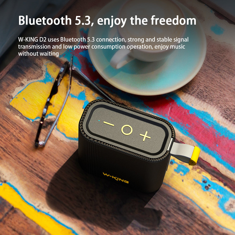 JMT-635530 Compact Waterproof Bluetooth Speaker with Long Battery Life - Black Portable Wireless Audio Solution