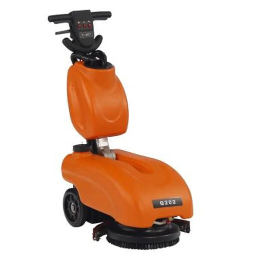 JMT-635658 Compact Electric Orange Automatic 13 Inch Walk-Behind Floor Scrubber Cleaner Machine