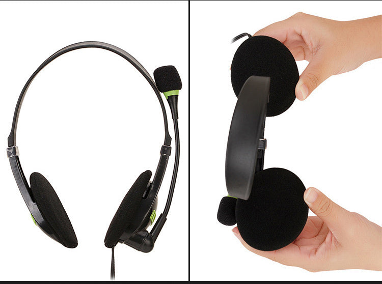 JMT-635850 Comfortable Stereo Office Headset with Noise-Canceling Microphone and Adjustable Design