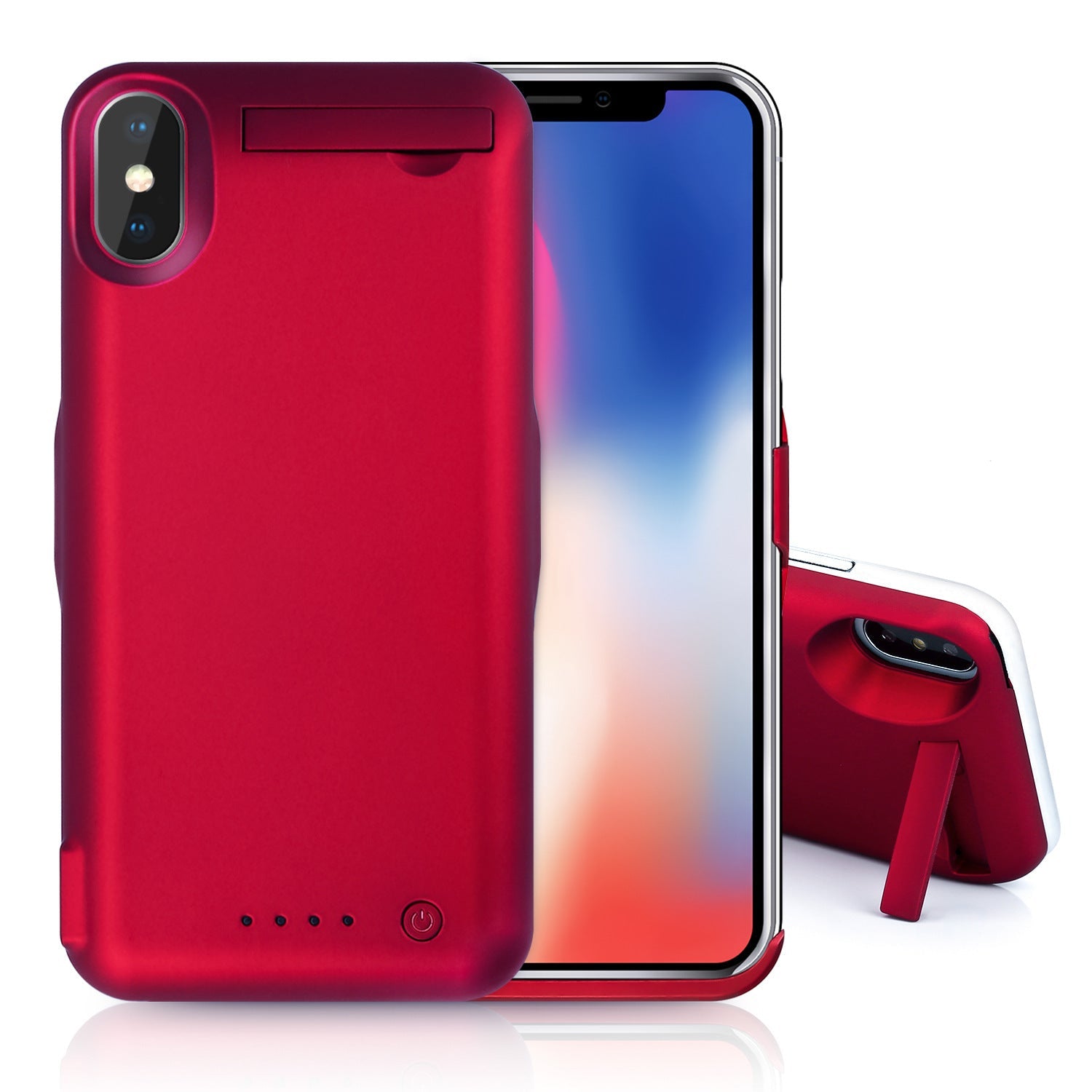 JMT-636362 High-Capacity 10000mAh Polymer Lithium Battery Pack for iPhone X with Audio, Square Aluminum Case, Multiple Colors