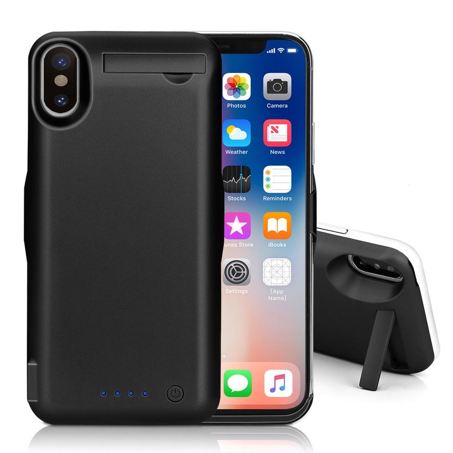 JMT-636362 High-Capacity 10000mAh Polymer Lithium Battery Pack for iPhone X with Audio, Square Aluminum Case, Multiple Colors