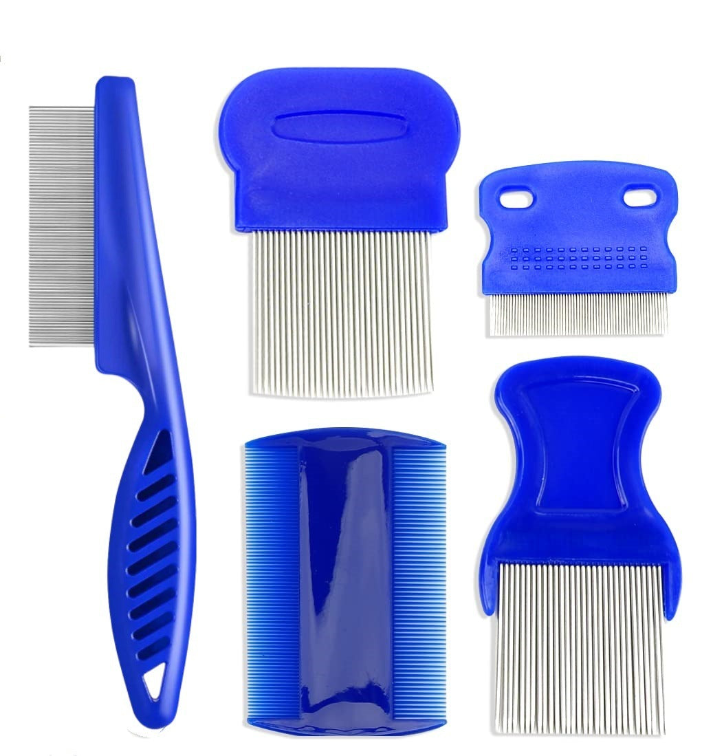 JMT-636426 Stainless Steel Pet Flea Comb Set - 4-Piece Durable Grooming Tools