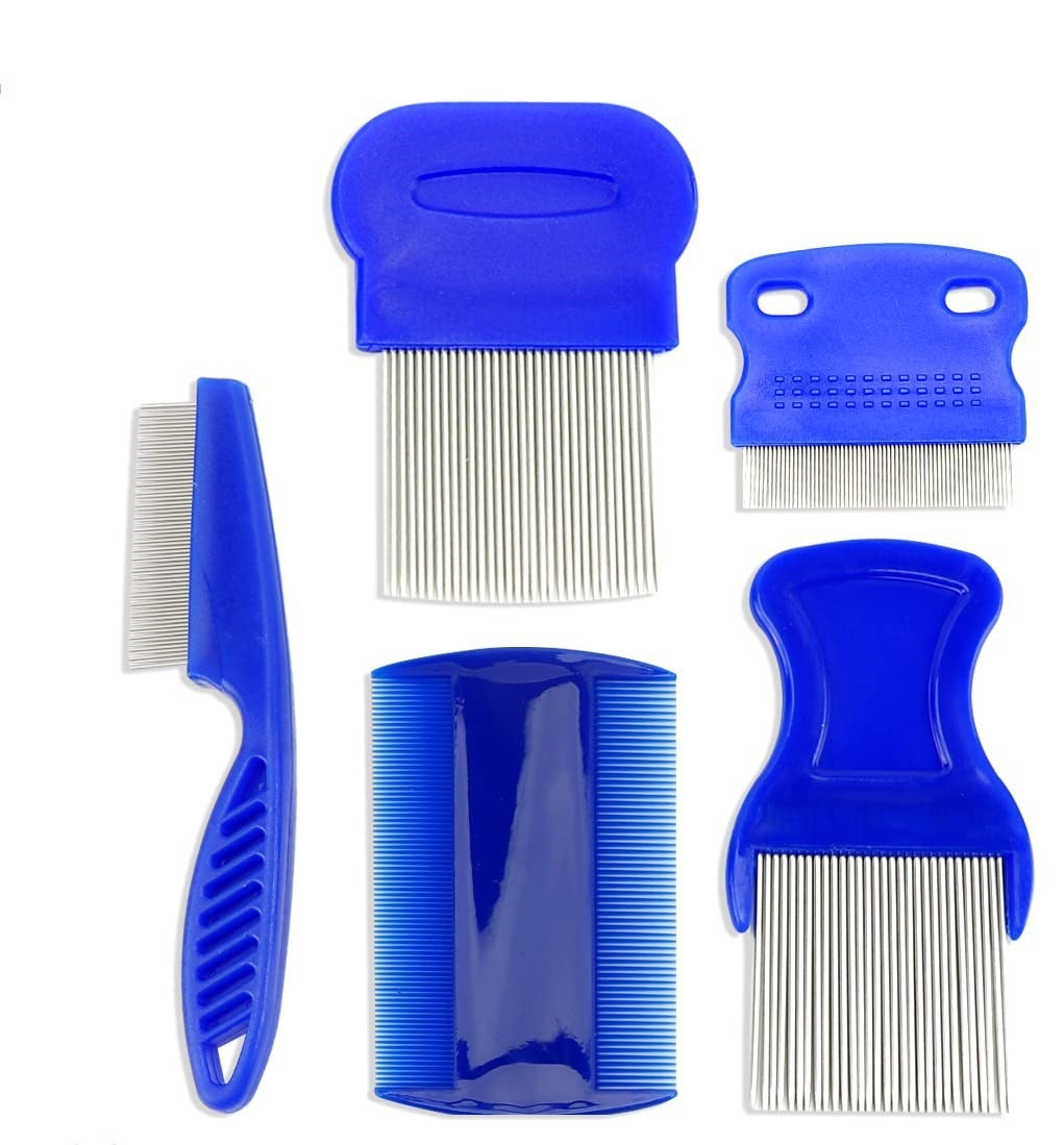 JMT-636426 Stainless Steel Pet Flea Comb Set - 4-Piece Durable Grooming Tools