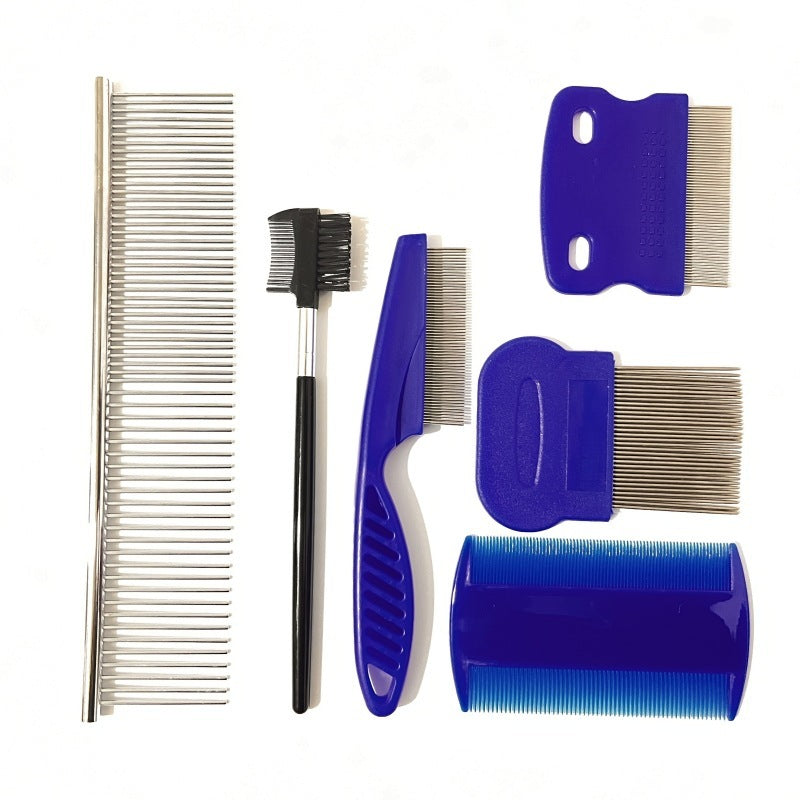 JMT-636426 Stainless Steel Pet Flea Comb Set - 4-Piece Durable Grooming Tools