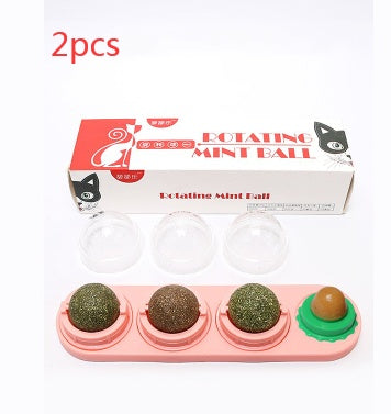 JMT-636490 Rotating Licking Music Cat Toy with Catnip and Multiple Flavor Balls