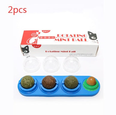 JMT-636490 Rotating Licking Music Cat Toy with Catnip and Multiple Flavor Balls