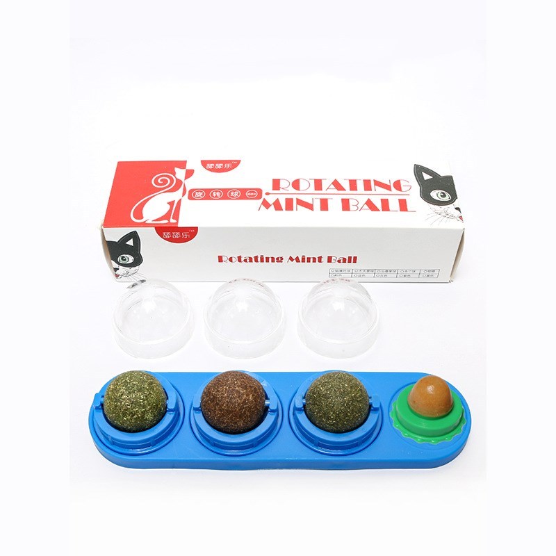 JMT-636490 Rotating Licking Music Cat Toy with Catnip and Multiple Flavor Balls