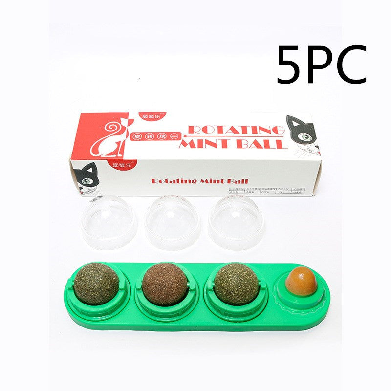 JMT-636490 Rotating Licking Music Cat Toy with Catnip and Multiple Flavor Balls