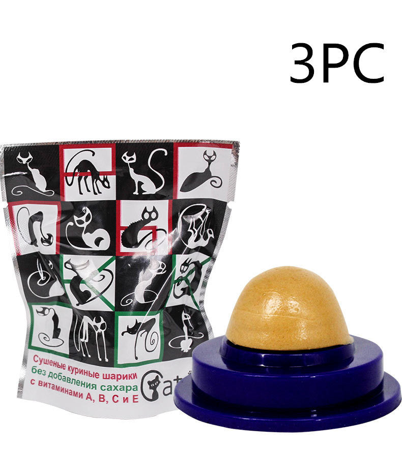 JMT-636490 Rotating Licking Music Cat Toy with Catnip and Multiple Flavor Balls