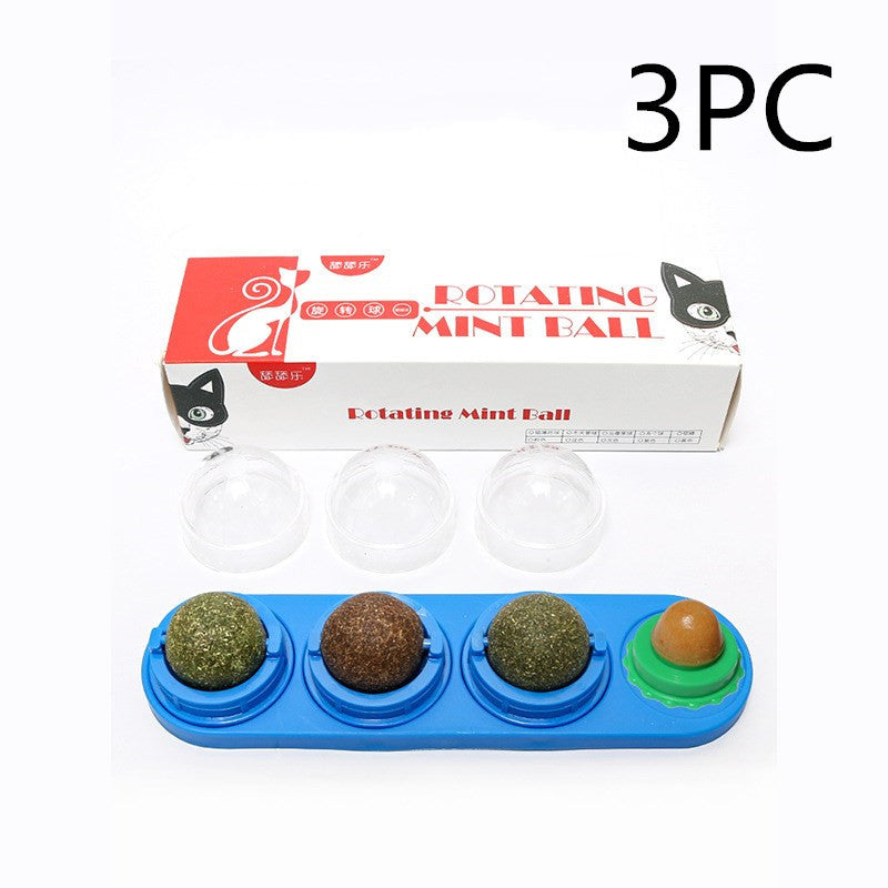 JMT-636490 Rotating Licking Music Cat Toy with Catnip and Multiple Flavor Balls