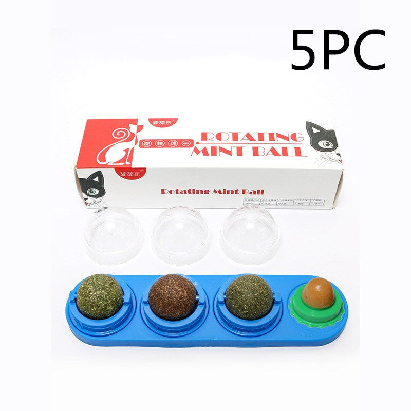 JMT-636490 Rotating Licking Music Cat Toy with Catnip and Multiple Flavor Balls