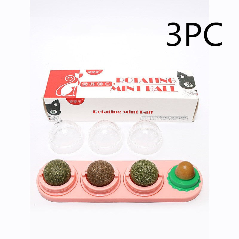 JMT-636490 Rotating Licking Music Cat Toy with Catnip and Multiple Flavor Balls