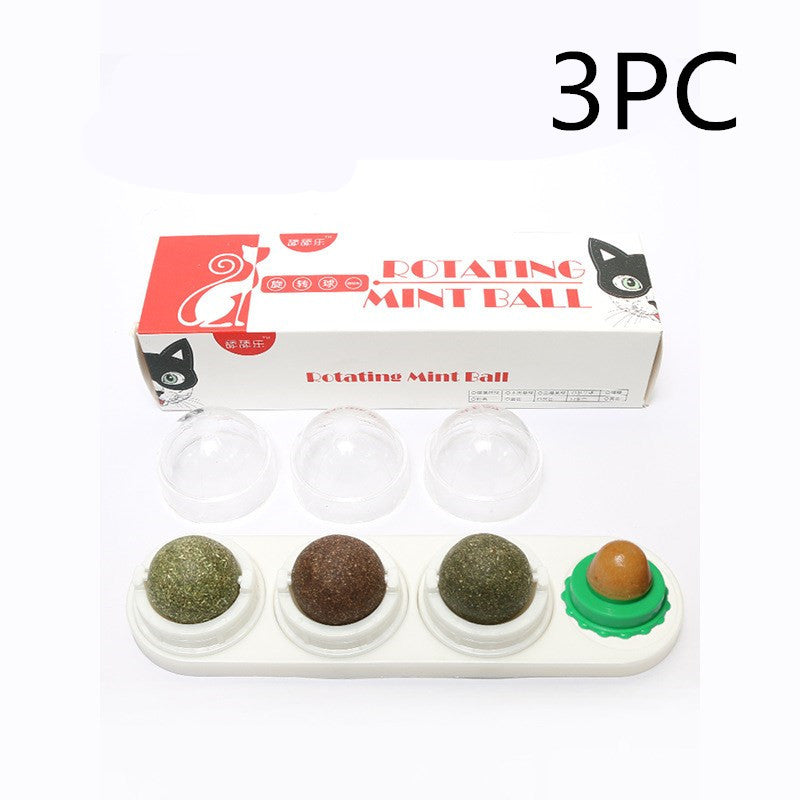 JMT-636490 Rotating Licking Music Cat Toy with Catnip and Multiple Flavor Balls