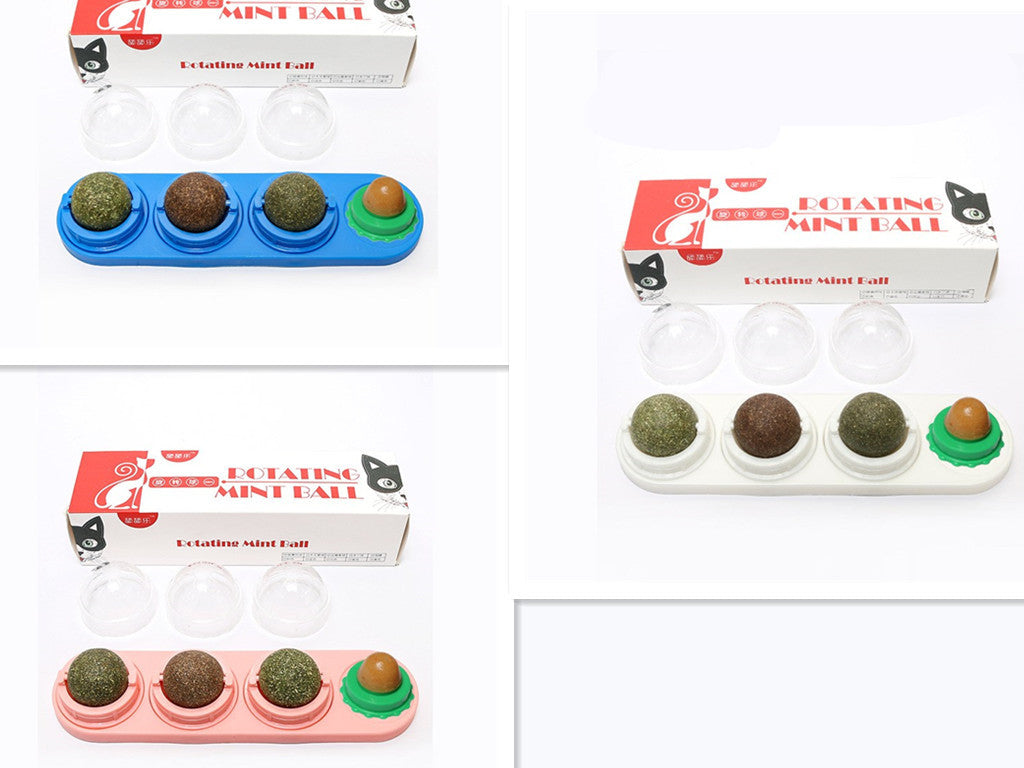 JMT-636490 Rotating Licking Music Cat Toy with Catnip and Multiple Flavor Balls