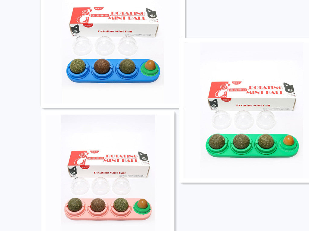 JMT-636490 Rotating Licking Music Cat Toy with Catnip and Multiple Flavor Balls