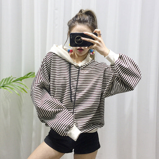 JMT-637258 Striped Hooded Terry Cotton Dog Sweater - Casual Parent-Child Pet Outfit for Small Dogs and Cats