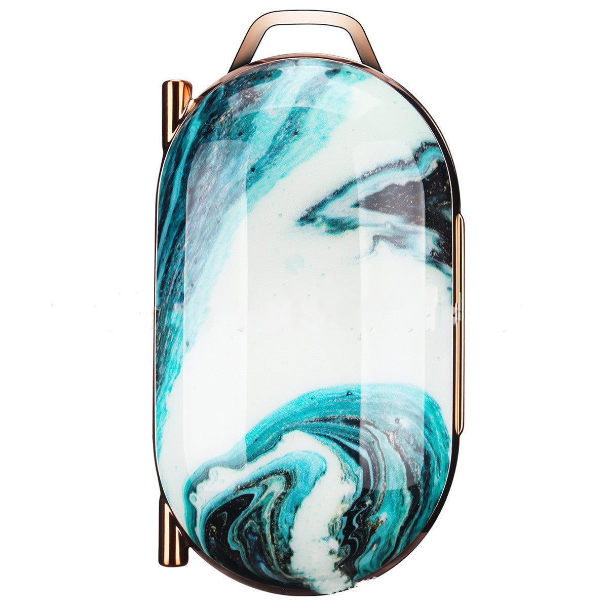 JMT-637322 Electroplated Hard Shell Bluetooth Headset Cover for iPhone Models - Simple Flip Design in Lattice Pattern