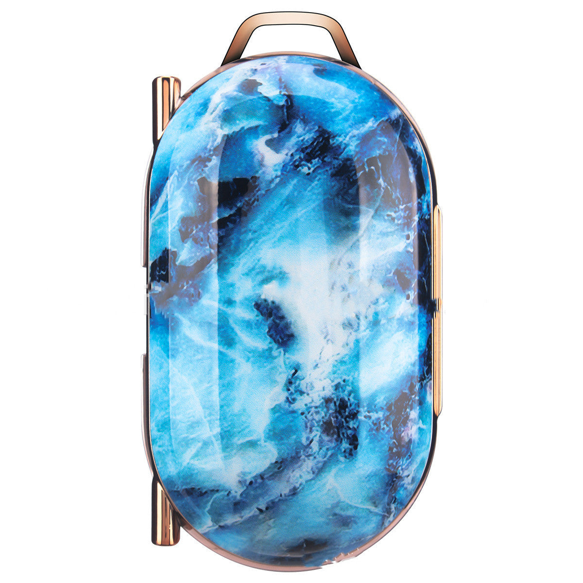 JMT-637322 Electroplated Hard Shell Bluetooth Headset Cover for iPhone Models - Simple Flip Design in Lattice Pattern