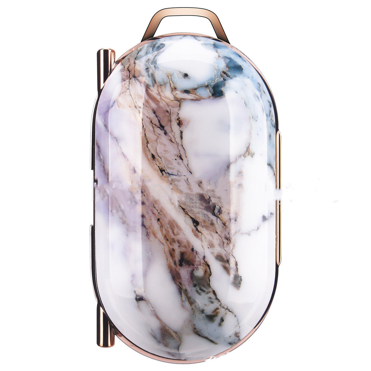 JMT-637322 Electroplated Hard Shell Bluetooth Headset Cover for iPhone Models - Simple Flip Design in Lattice Pattern