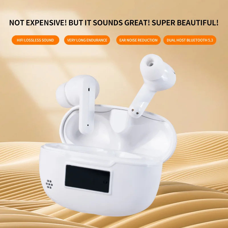JMT-637514 AI-Driven TWS Bluetooth Headset with Voice Control and LED Display for Home Use