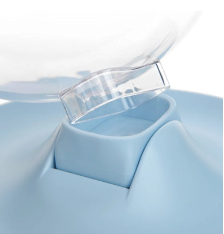 JMT-637514 Adjustable Three-Angle Cat Bowl in White, Pink, and Blue - Designed to Rotate Without Tipping