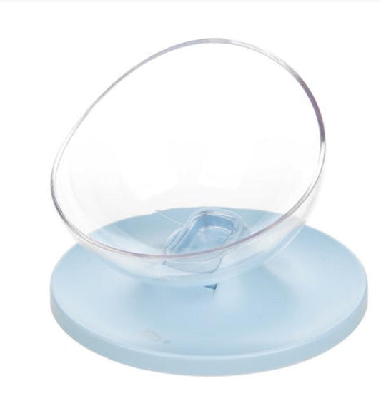 JMT-637514 Adjustable Three-Angle Cat Bowl in White, Pink, and Blue - Designed to Rotate Without Tipping