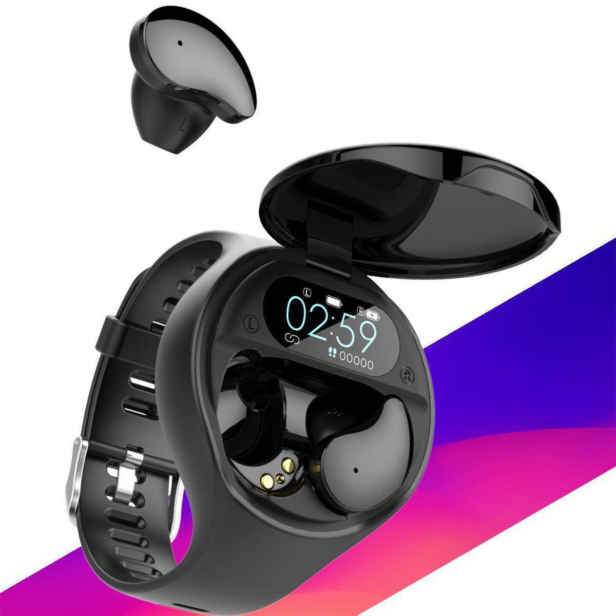 JMT-637834 Sports Bluetooth Headset and Smart Watch Combo - Durable ABS Construction with Sleek Design