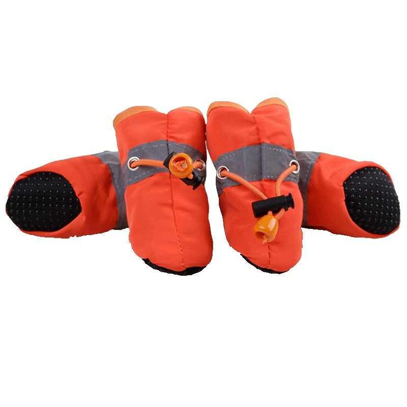 JMT-637962 Soft Sole Non-Slip Pet Rain Boots - Breathable Summer Shoes in Red, Blue, and Black