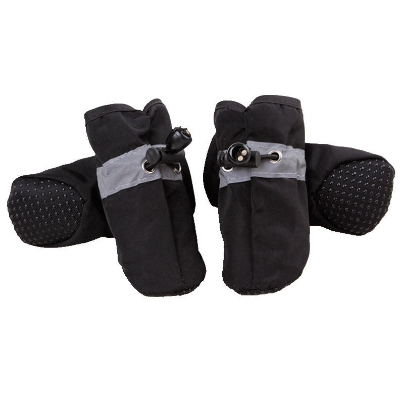 JMT-637962 Soft Sole Non-Slip Pet Rain Boots - Breathable Summer Shoes in Red, Blue, and Black