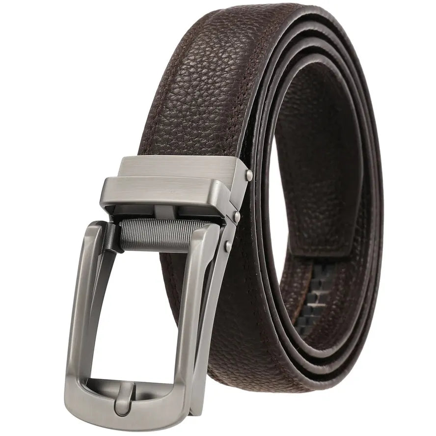 JMT-638090 Men's Genuine Leather Belt, Model LY33-23426-5, Durable & Stylish Design