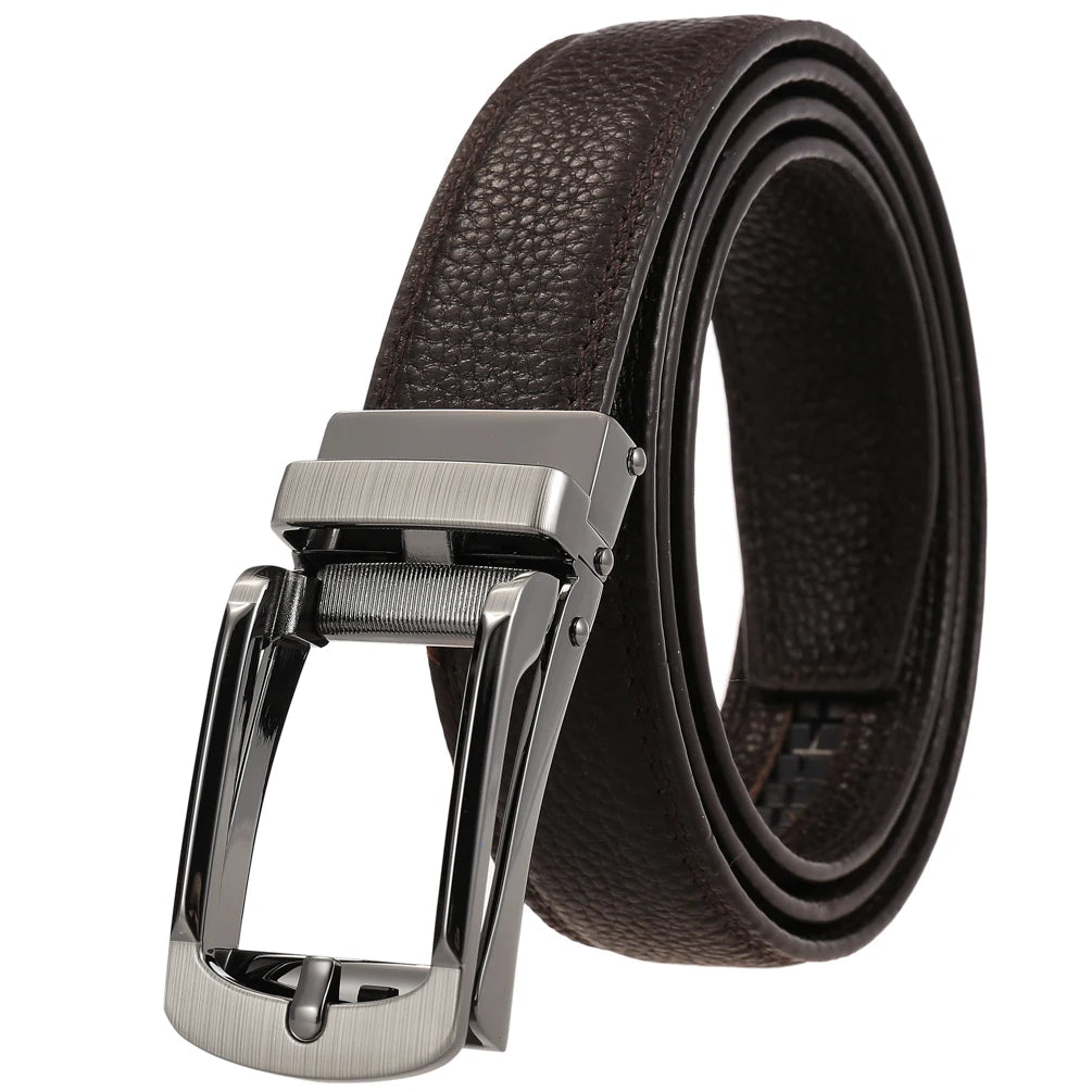 JMT-638090 Men's Genuine Leather Belt, Model LY33-23426-5, Durable & Stylish Design