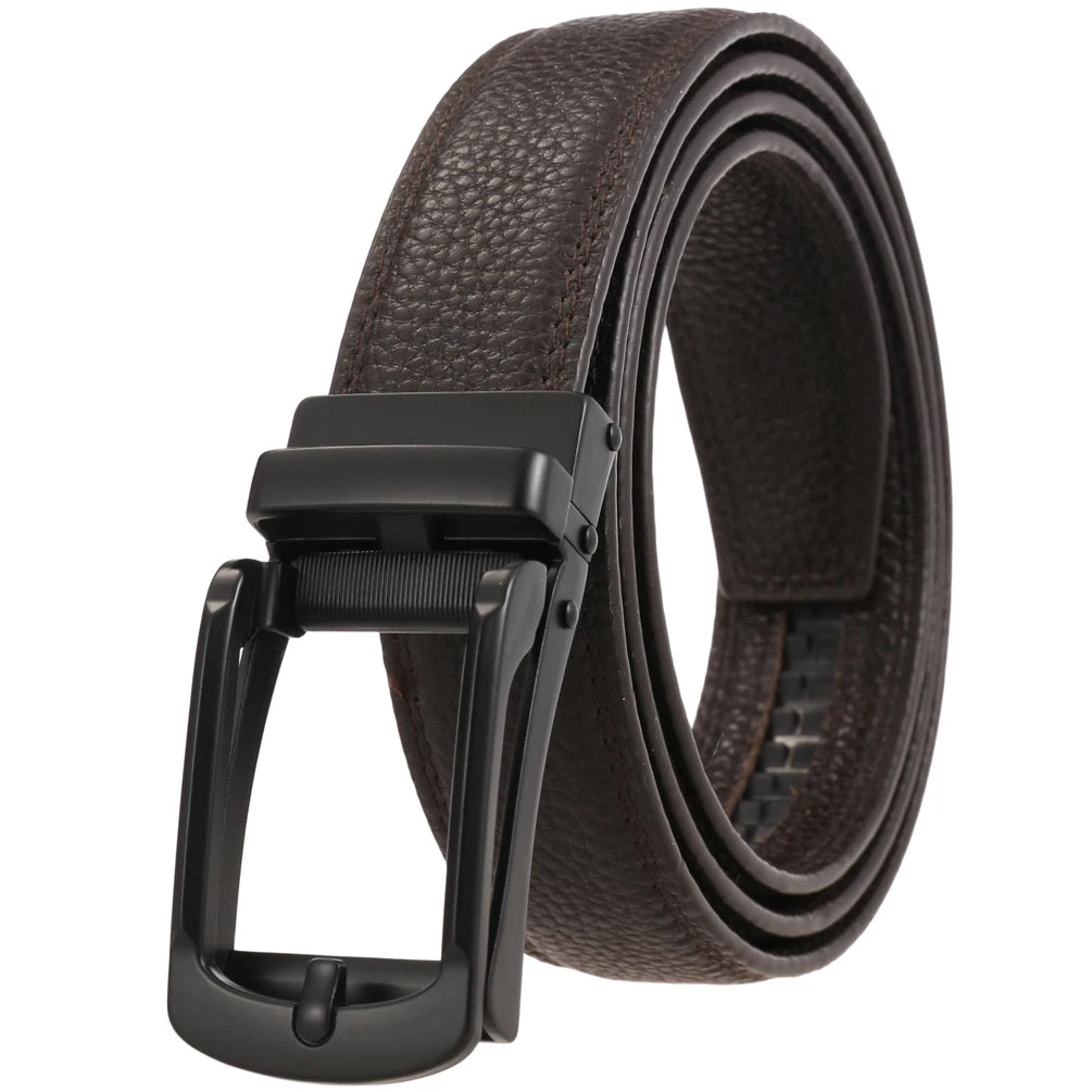 JMT-638090 Men's Genuine Leather Belt, Model LY33-23426-5, Durable & Stylish Design