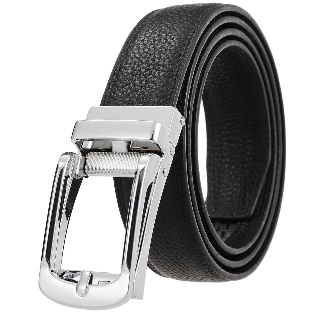 JMT-638090 Men's Genuine Leather Belt, Model LY33-23426-5, Durable & Stylish Design
