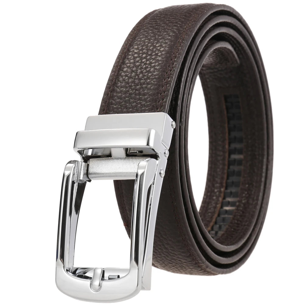 JMT-638090 Men's Genuine Leather Belt, Model LY33-23426-5, Durable & Stylish Design