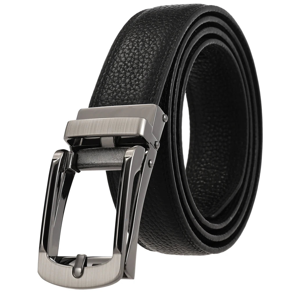 JMT-638090 Men's Genuine Leather Belt, Model LY33-23426-5, Durable & Stylish Design