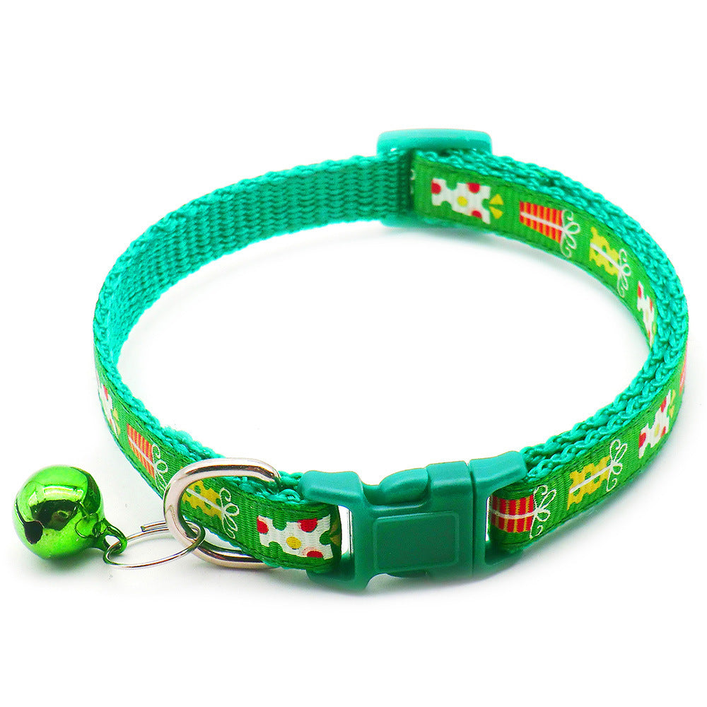 JMT-638154 Festive Japanese and Korean Style Dog and Cat Collar - Cartoon Pattern, Adjustable 19-32cm, 1.0cm Width, Lightweight Design