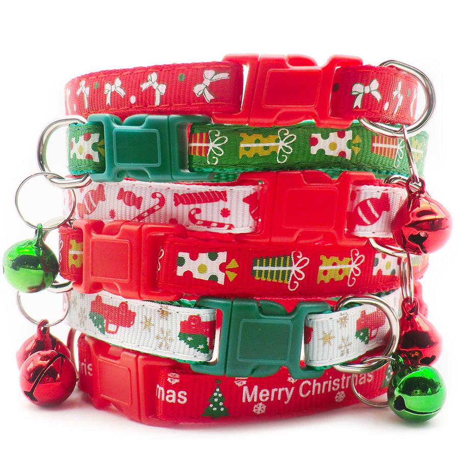JMT-638154 Festive Japanese and Korean Style Dog and Cat Collar - Cartoon Pattern, Adjustable 19-32cm, 1.0cm Width, Lightweight Design