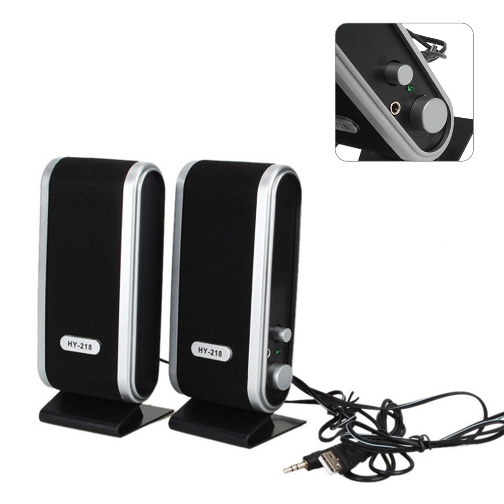 JMT-638666 Compact USB Mini Speaker with 2x3W Output Power and 150Hz-20kHz Frequency Response