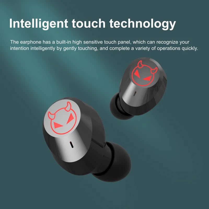 JMT-638666 Waterproof In-Ear Sports Earbuds with Touch Control and LED Display - TWS True Wireless Earphones