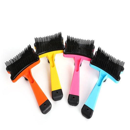 JMT-638730 Pet Cleaning and Grooming Comb for Dogs and Cats - 12.5cm Plastic Design, Multiple Colors Available