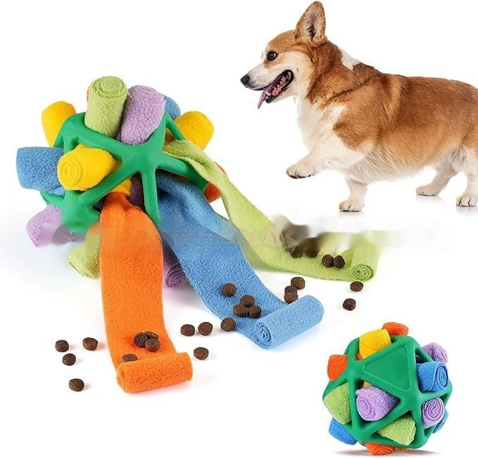 JMT-638794 Interactive Pet Sniffing Ball - Colorful Chew Toy for Enrichment and Play