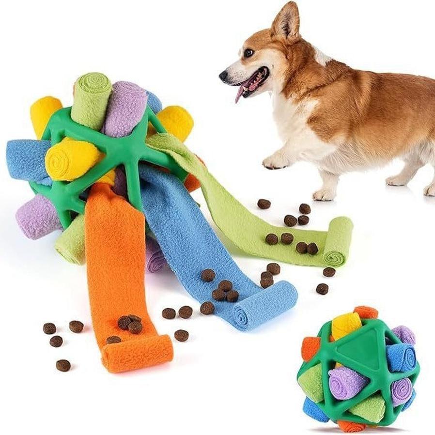 JMT-638794 Interactive Pet Sniffing Ball - Colorful Chew Toy for Enrichment and Play